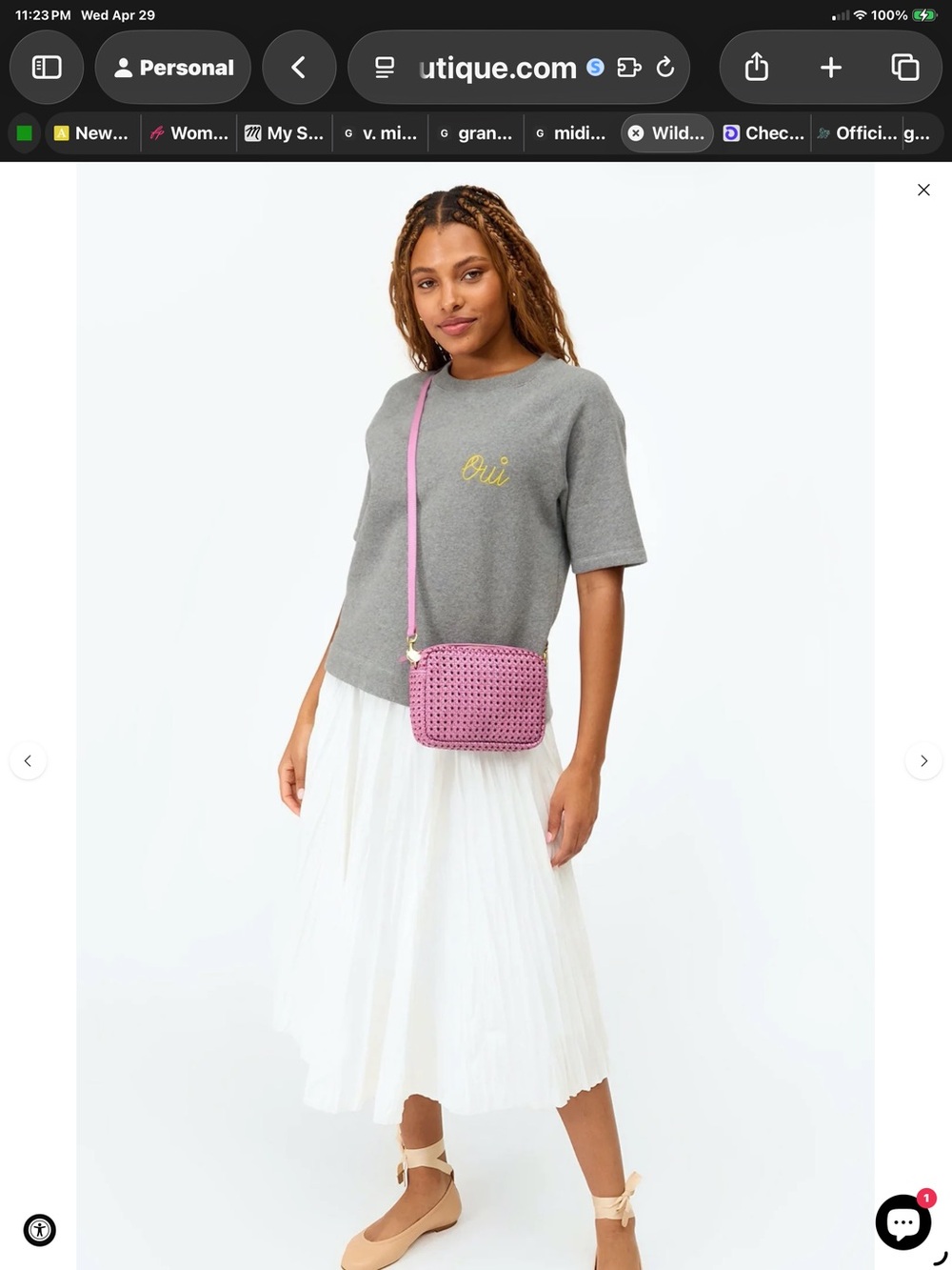 Wild Thistle Clare V. Midi Sac, Woven Crossbody Bag - NWT. - Picture 3 of 6